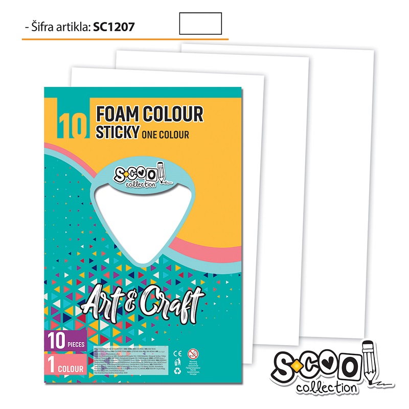 PAPIR A4 EVA SAMOLEPLJIVI BIJELI 10/1